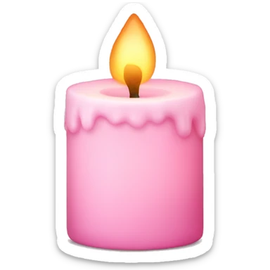 light pink candle sticker