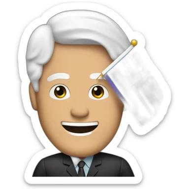 bill clinton holding transgender pride flag sticker