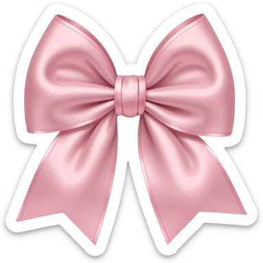 light pink bow on light pink bow sticker