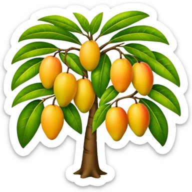 Mango tree, very less mangos. sticker