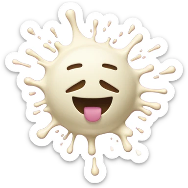 smiley face cream exploded sticker