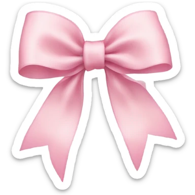 light pink ribbon bow sticker