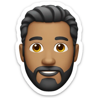 man with slick back hair and beard sticker