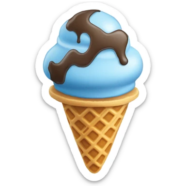 Blue ice cream sticker