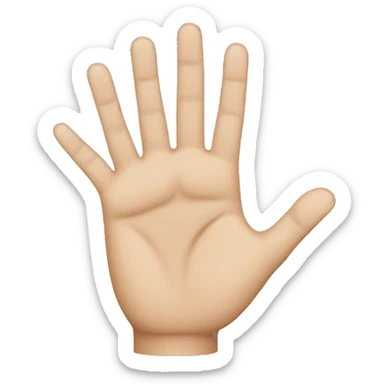 hand with middle and ring fingers glue sticker