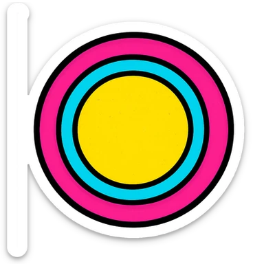 Make the empty plate colorful using bright and playful colors, keep the plate empty, fun and eye-catching. sticker