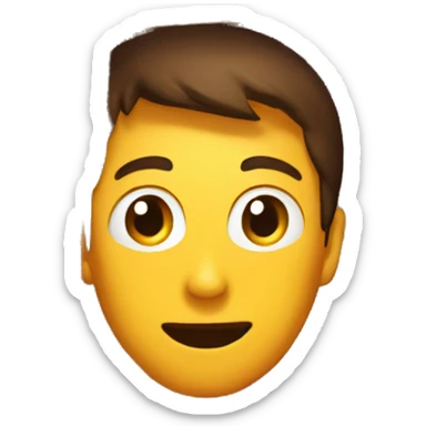 man face inside a box sticker