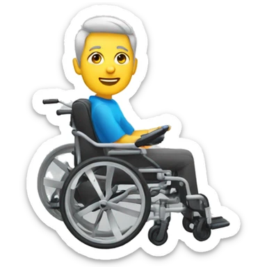 Personne en fauteuil roulant électrique  sticker