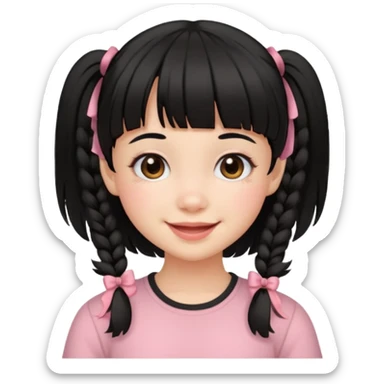 It's a trend setter that gives information about all kinds of skin and beauty, but it's a bit mild with black hair, bangs, and pigtails. It's kind of cute and smiling sticker