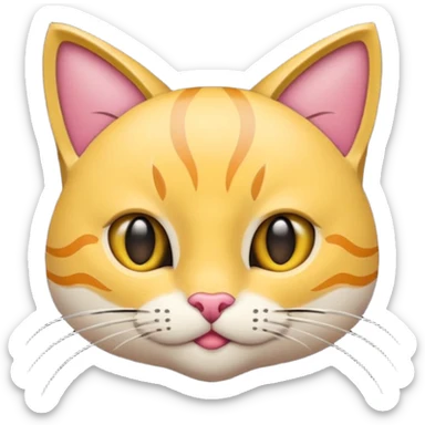 Котик розовый sticker