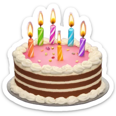 Birthday cake with 26 candles sticker