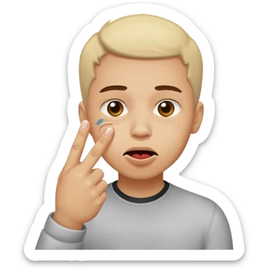 🙎🏻‍♀️ este emoji se tiene que Edgar mordiendo el segundo dedo, el que está a un lado del dedo gordo sticker