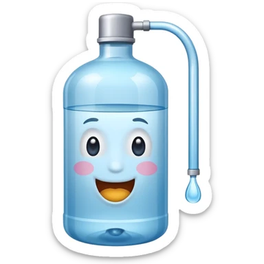 botella de 20 litros de agua purificada sin caritas sticker