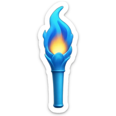 blue flame torch sticker