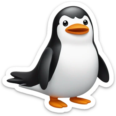 Pingüino croqueta sticker