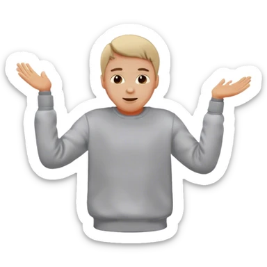 make a soft man in a sweatshirt dancing sticker