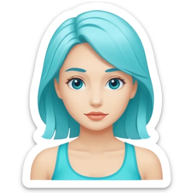 Lady aqua fit sticker