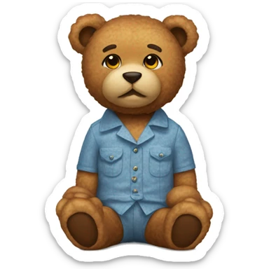 Teddy with Leo dress sticker