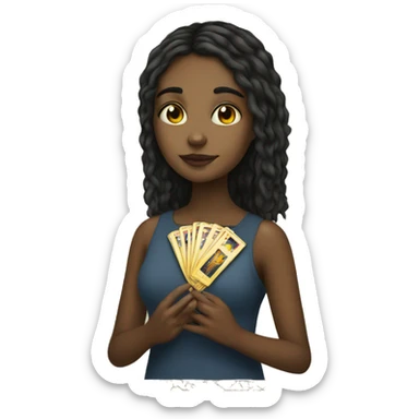 Girl with tarot  sticker