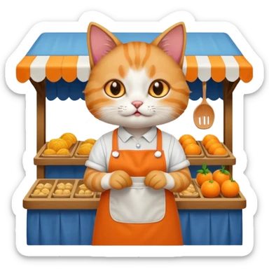 -night-market-vendor-cat sticker