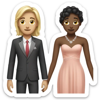 Me and this girl who hates me at prom sticker