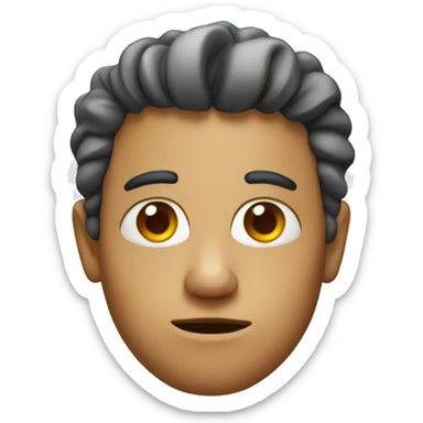 face with no brain sticker