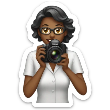 woman photographer sticker