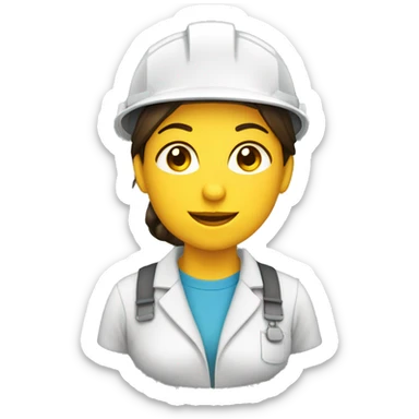 ingeniero mujer con casco sticker