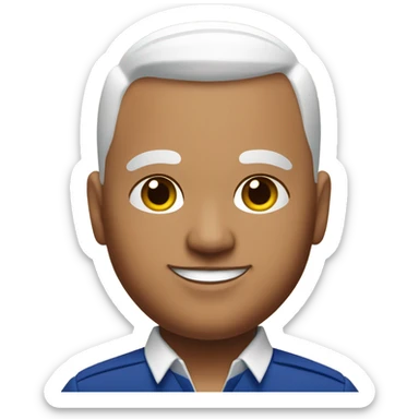 Bald and fat male flight attendant on Southwest Airlines  sticker