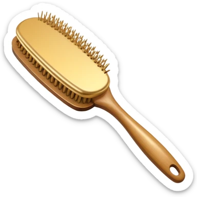 golden hair brush sticker