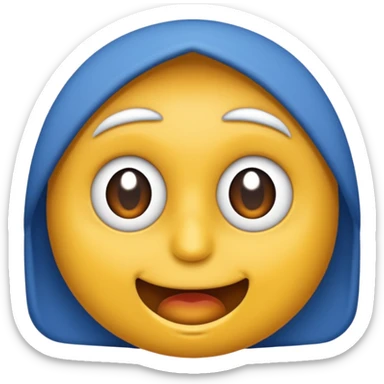 Beyaz tick dışı mavi sticker