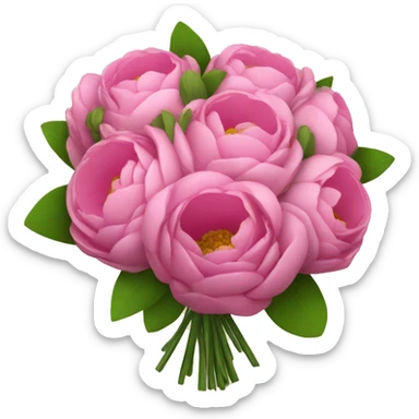 bouquet of piones sticker