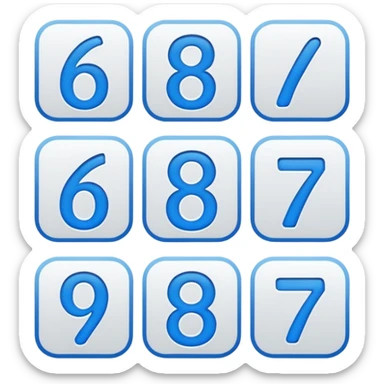 six seven number sticker