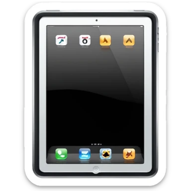 modern ipad with black screen sticker