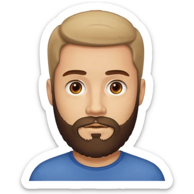homme avec une barbe sticker