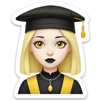 gothic with yellow hat sticker