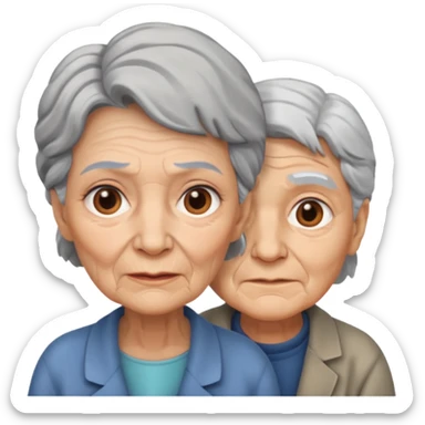 lo mismo que estas haciendo solo coloca alado de la abuela un hombre joven  sticker