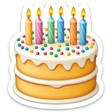 1 layer birthday cake sticker
