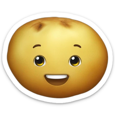 Patate joyeuse ronde sticker