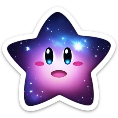 galaxy star kirby sticker