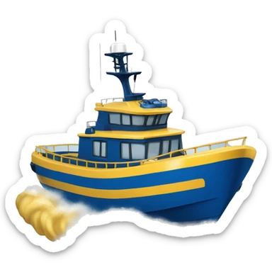 Blue and gold Rescue vessel  sticker