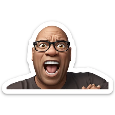 boy with glasses expressing surprise sticker