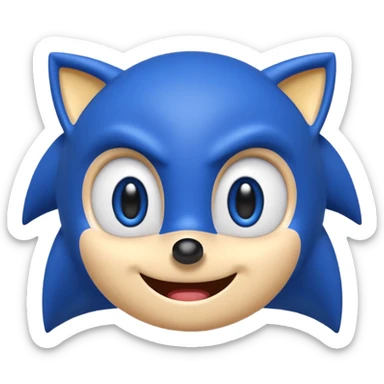 Sonic emoji well made like the original one without any mistakes sticker