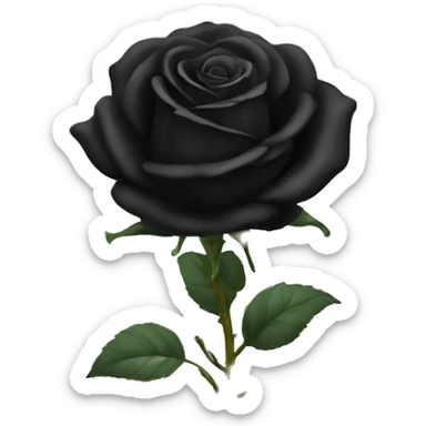 Black rose sticker