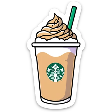 Starbucks iced chai latte with lavender cold foam sticker