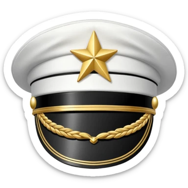 captain hat sticker