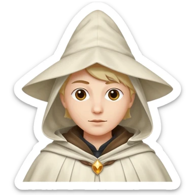 Pointy hat white cloak sticker