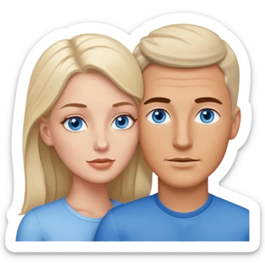 White Man and white woman blue eyes having sex naked woman being fucked by man sticker