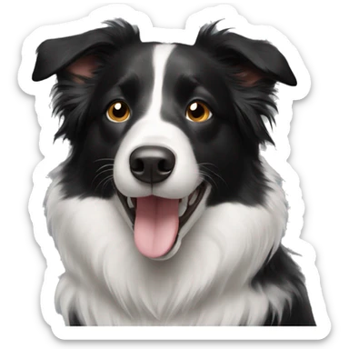 border collie smiling sticker
