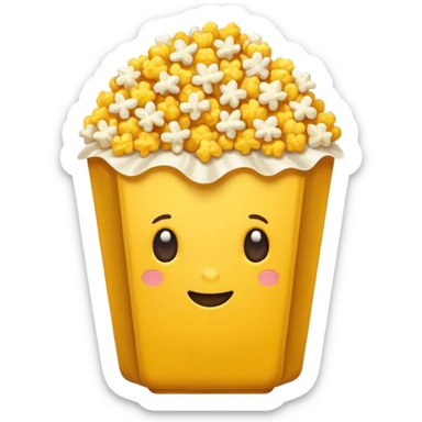 Popcorn with feet  sticker